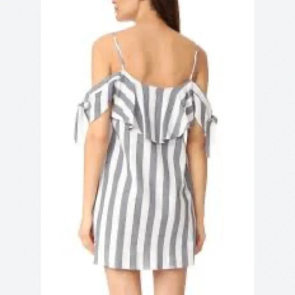 NWOT Misa Los Angeles Nicolette Cold Shoulder Striped Mini Dress Size Small - Picture 14 of 14